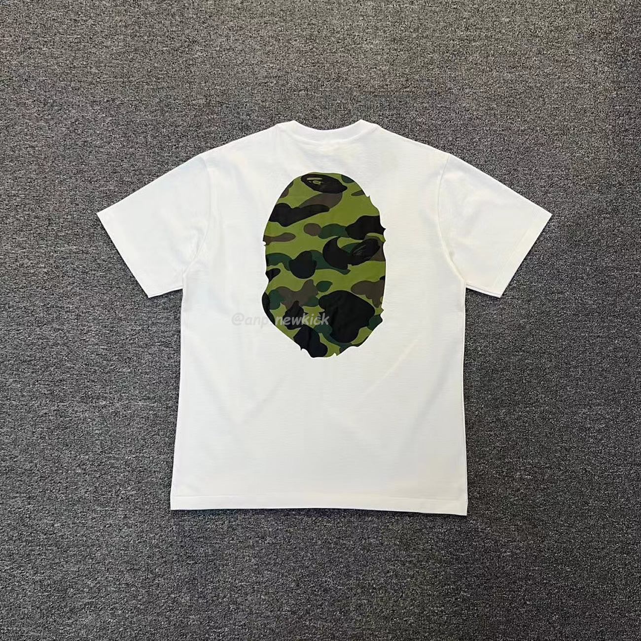 Bape Color Camo Big Ape Head Tee White Black White Green (15) - newkick.cc